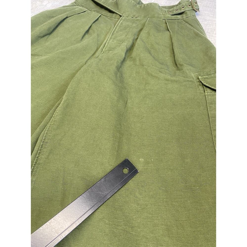 Banana Republic Explorer Culottes Womens Sz 2 Green Cotton Linen Wide Leg Shorts - Picture 5 of 15